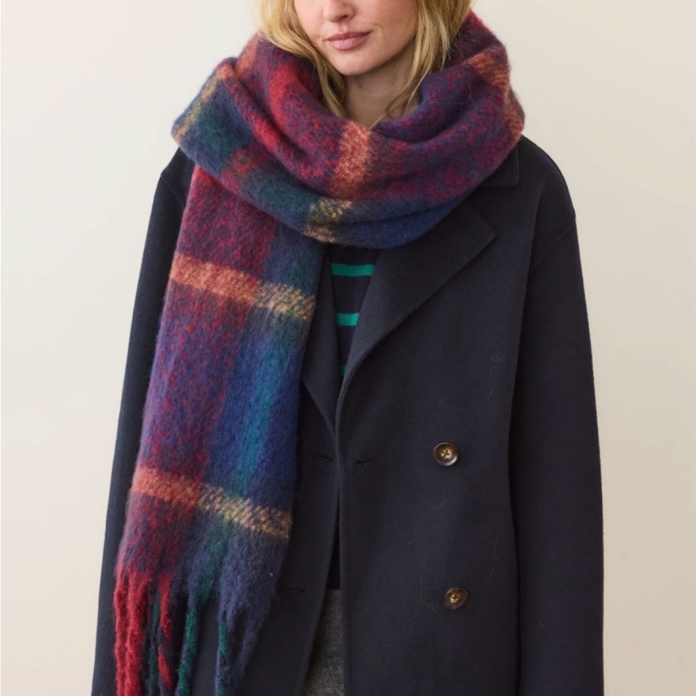 Marine Layer Vibrant Plaid Scarf